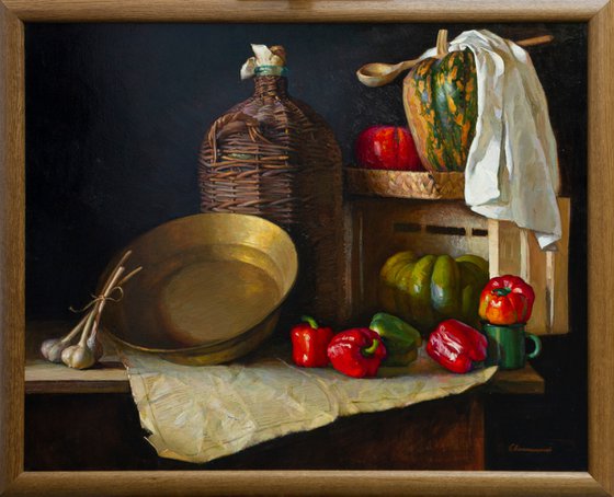 Still life with peppers