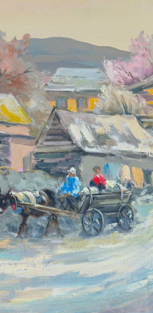 Winter in the vilage One of kind by Hrachya Hakobyan