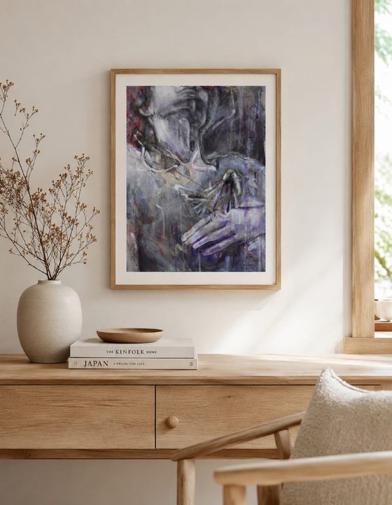 The transparent lady Portrait girl with birds