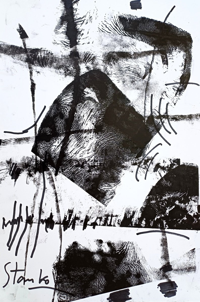 Abstract Limited Edition Print , Intuitive Landscape-I By Stanislav Bojankov, 13 X 19, Artwork For Sale On Artfinder