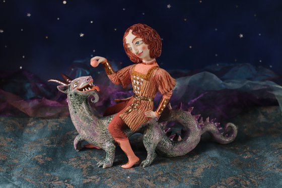 Georg playing with a Dragon. Genesis.