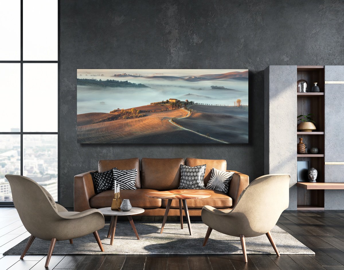 Photorealistic Landscape Photograph By Pavel Oskin, 100 X 43", Homeway, Original Artwork