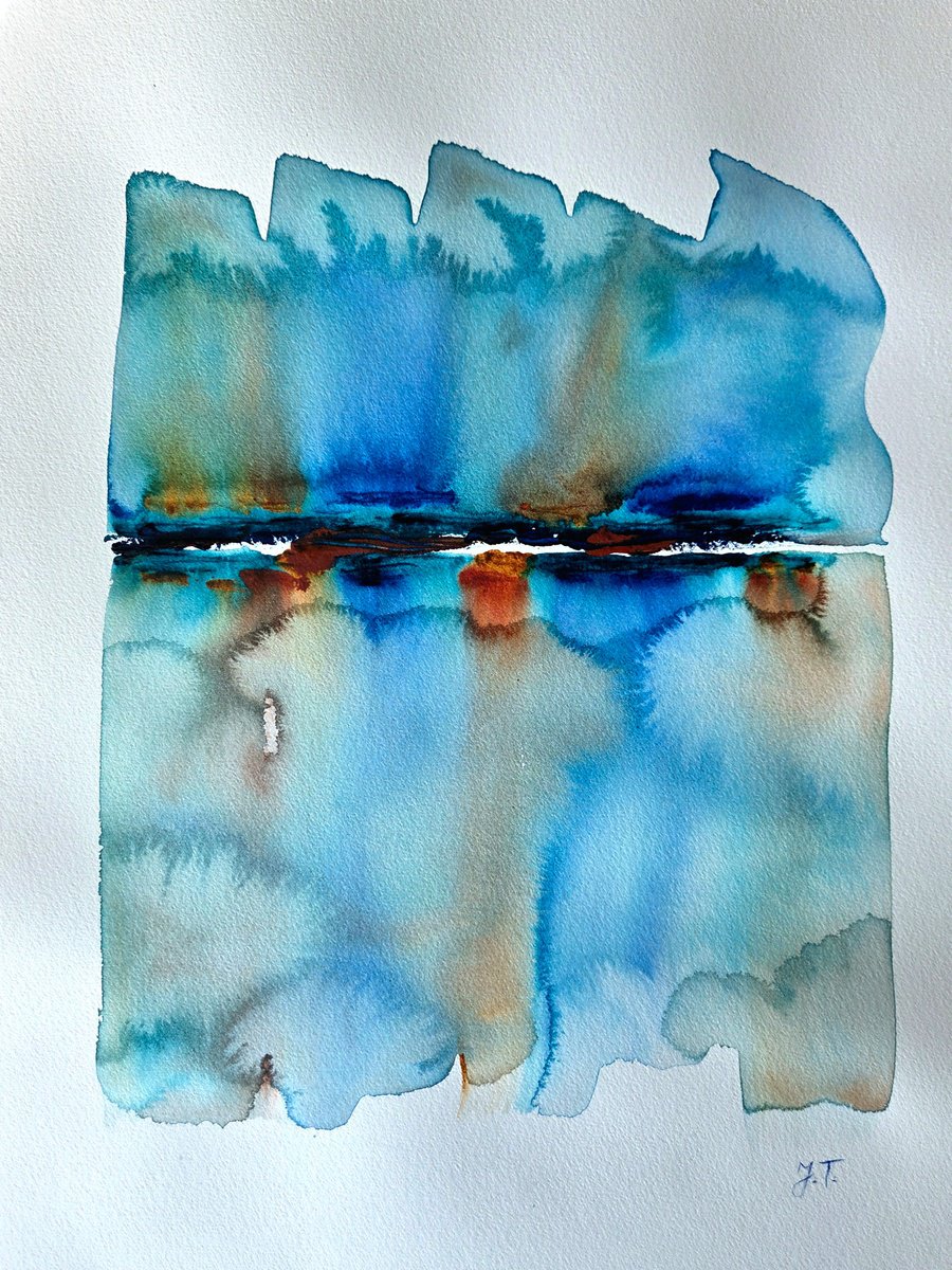 Abstract Watercolour , Unsaid By Jenny Tsoneva, 17 X 21, Artwork For Sale On Artfinder