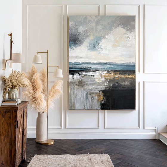 Large Abstract Seascape-Drift of Light