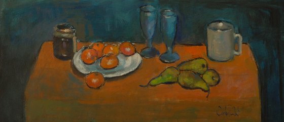 Still Life with Fruit and Marmalade Jar