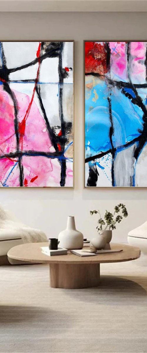 Abstract -Unspoken Exchange by Poovi Art