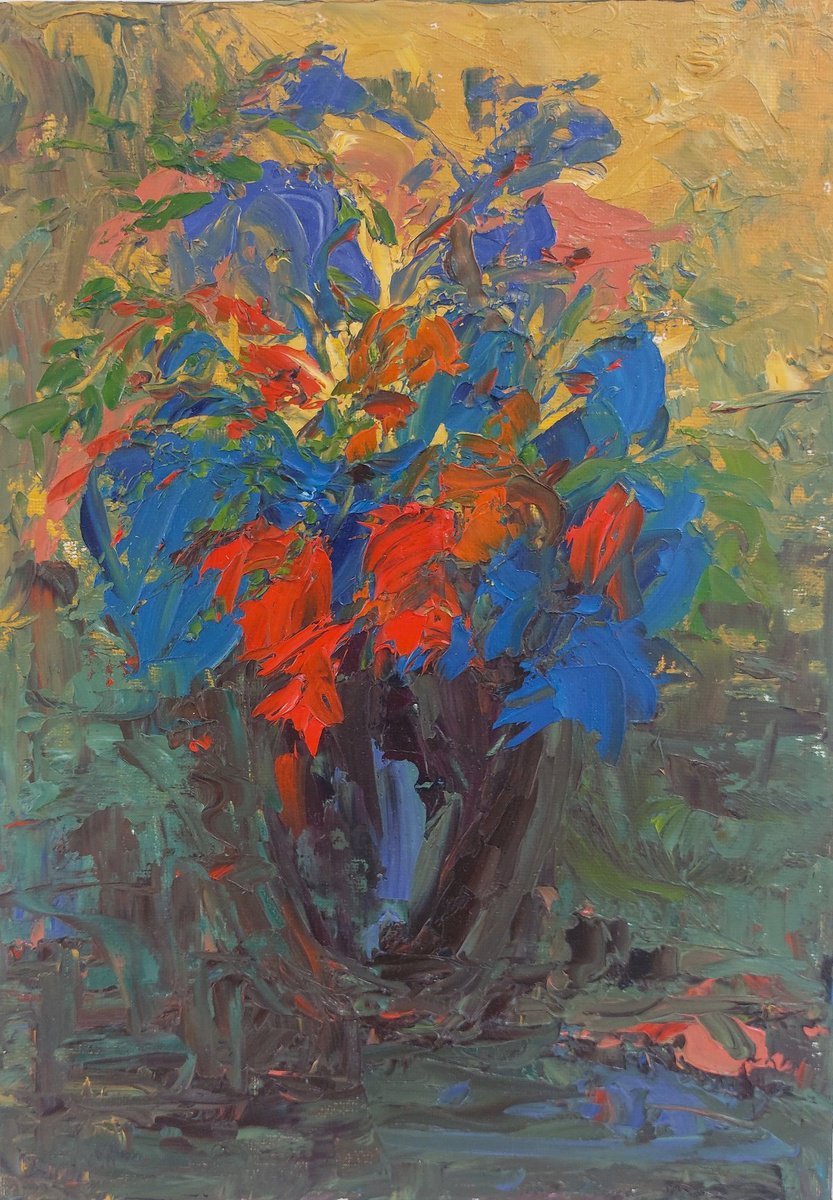 Expressive Oil Painting , A Little Piece Of Happiness By Philippa Headley, 13 X 17, Artwork For Sale On Artfinder