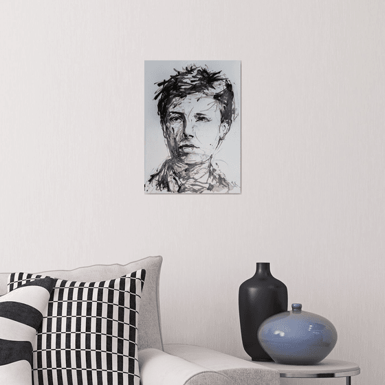 Arthur RIMBAUD, EXPRESSIVE INK drawing