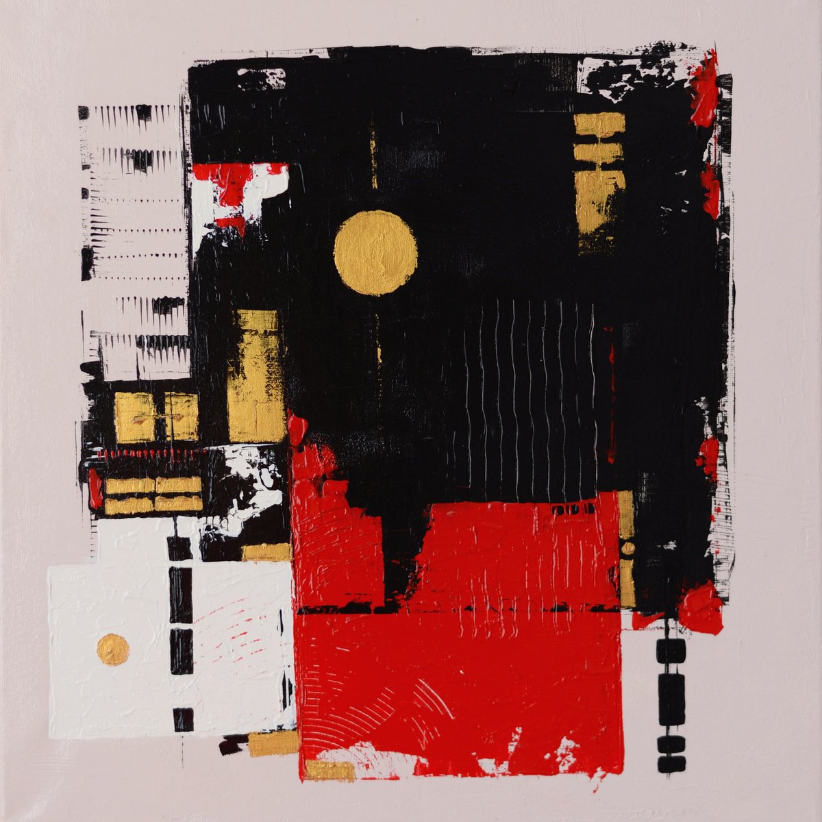 Abstract Acrylic Painting By Anna Shee, 16 X 16, Abstract #1, Original Artwork