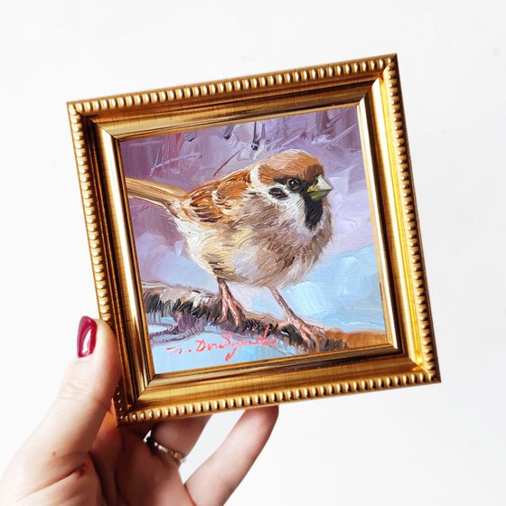 Sparrow bird painting