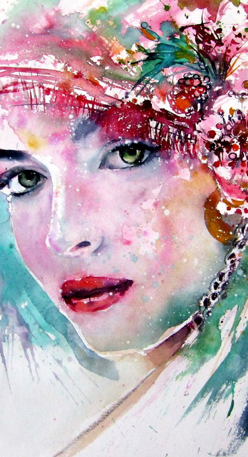 Beauty with flowers by Kovács Anna Brigitta