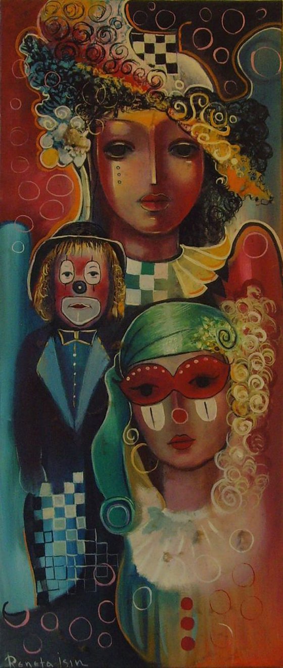 Carnival - 30 x 70cm Original Oil Painting