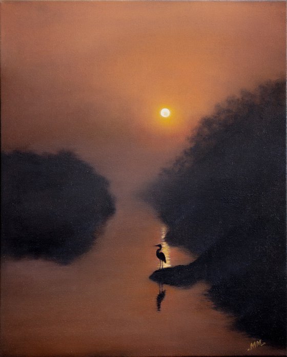 Moonlight Heron