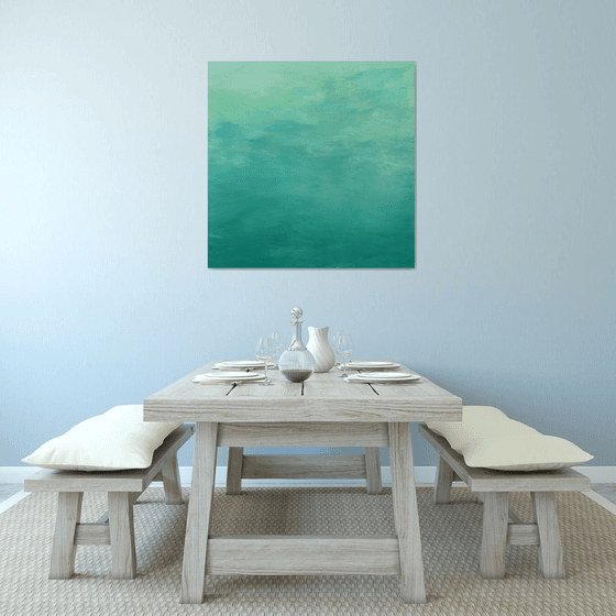 Soft Greens - Modern Abstract Expressionist Seascape