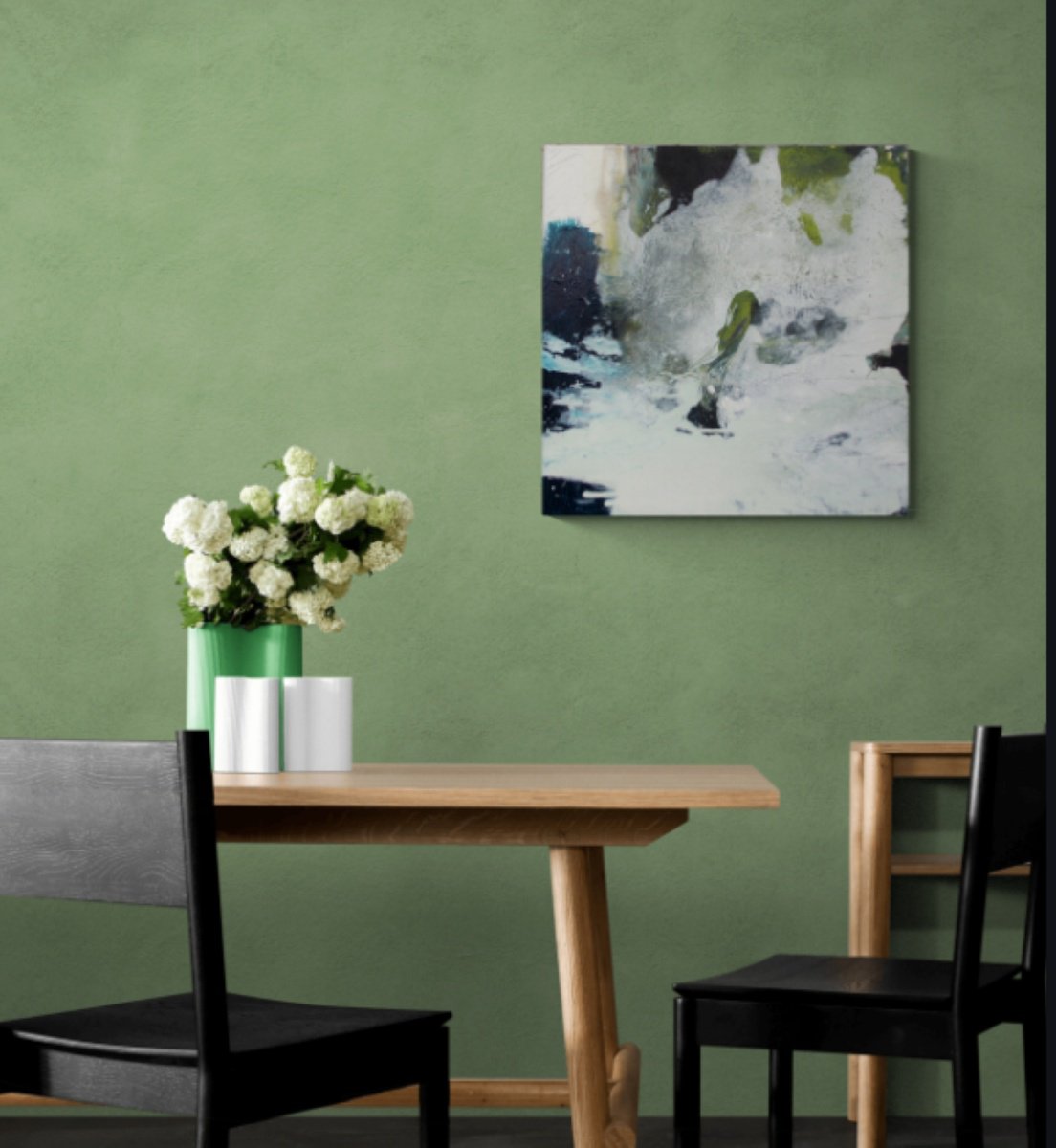 Abstract Painting By Christa Haack, 25 X 25, Message Of The Night, Original Artwork