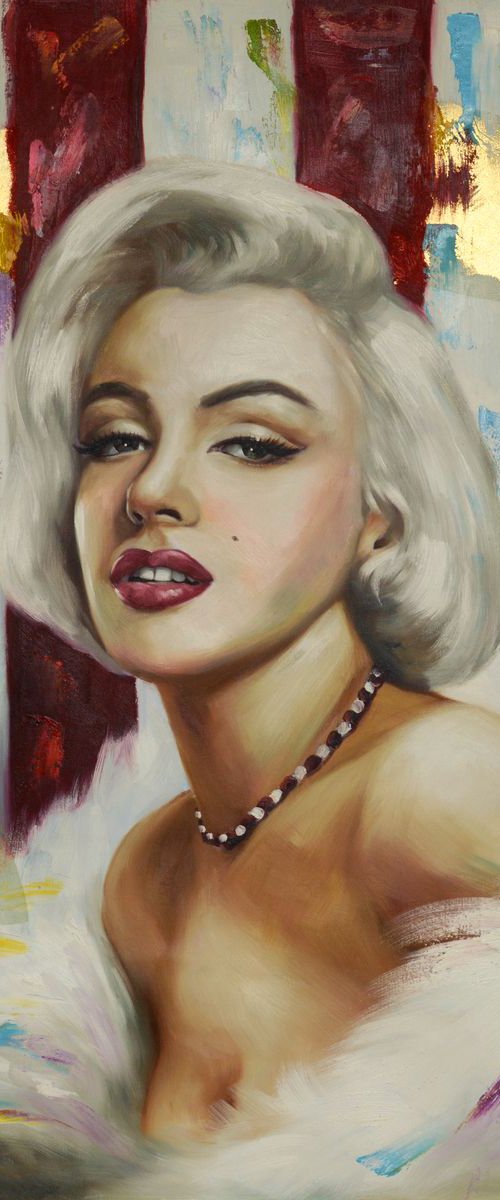 Marilyn Monroe Portrait | Black Edition No.06 by Di Capri