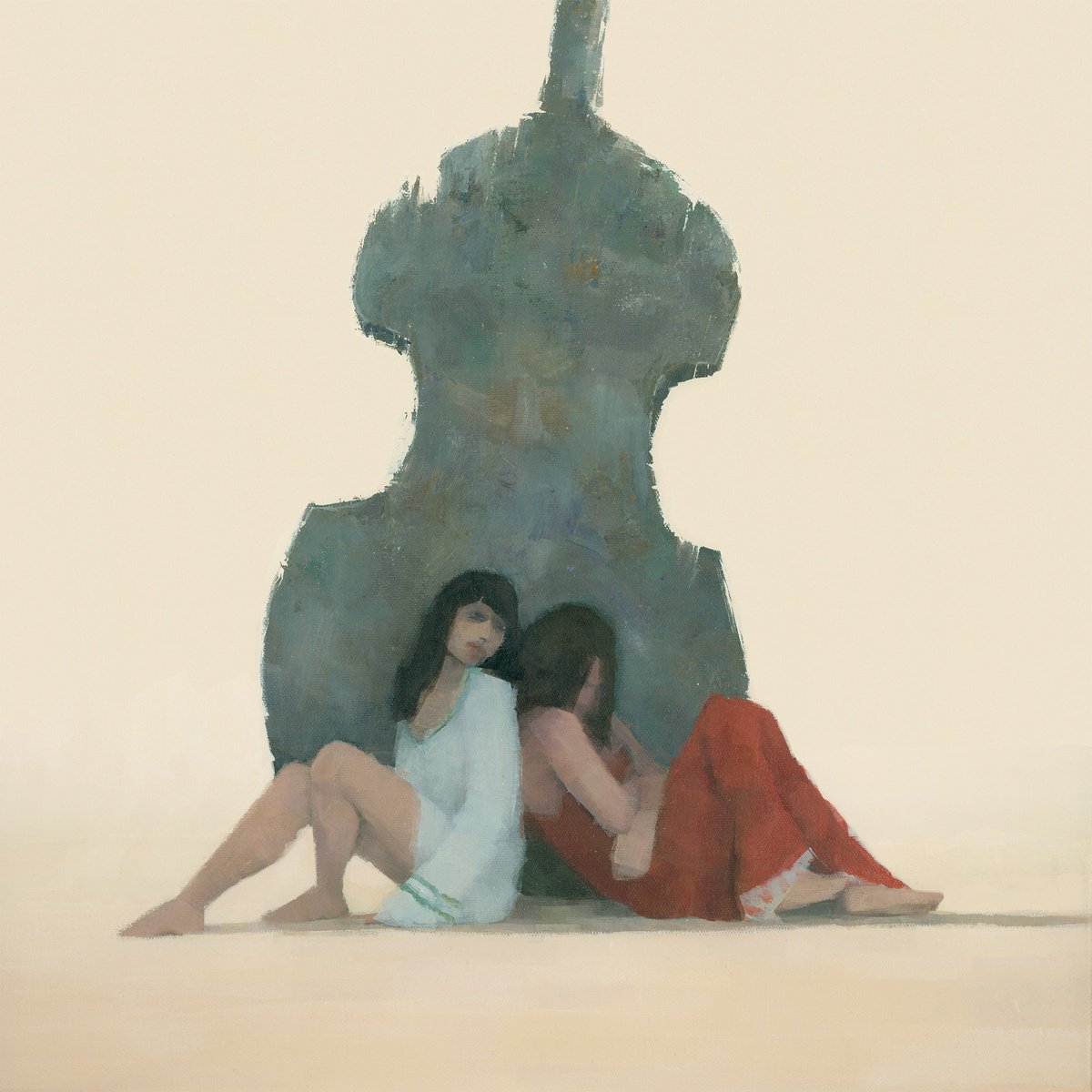 Impressionistic Portrait Acrylic Painting By Steve Mitchell, 20 X 40", Air And Fire, Original Artwork