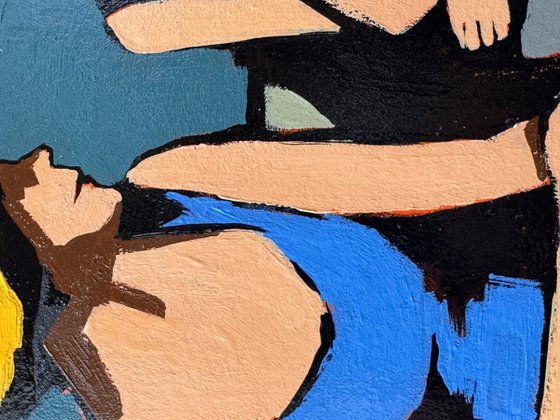 Woman in Yellow Hat - Original Painting Small