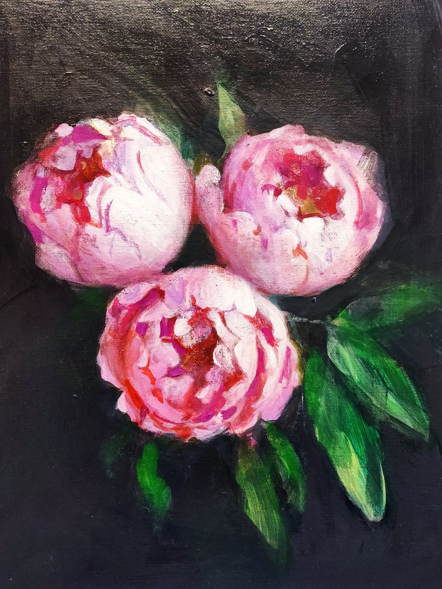 Bouquet Of Pink Peonies by HELINDA (Olga Muller)
