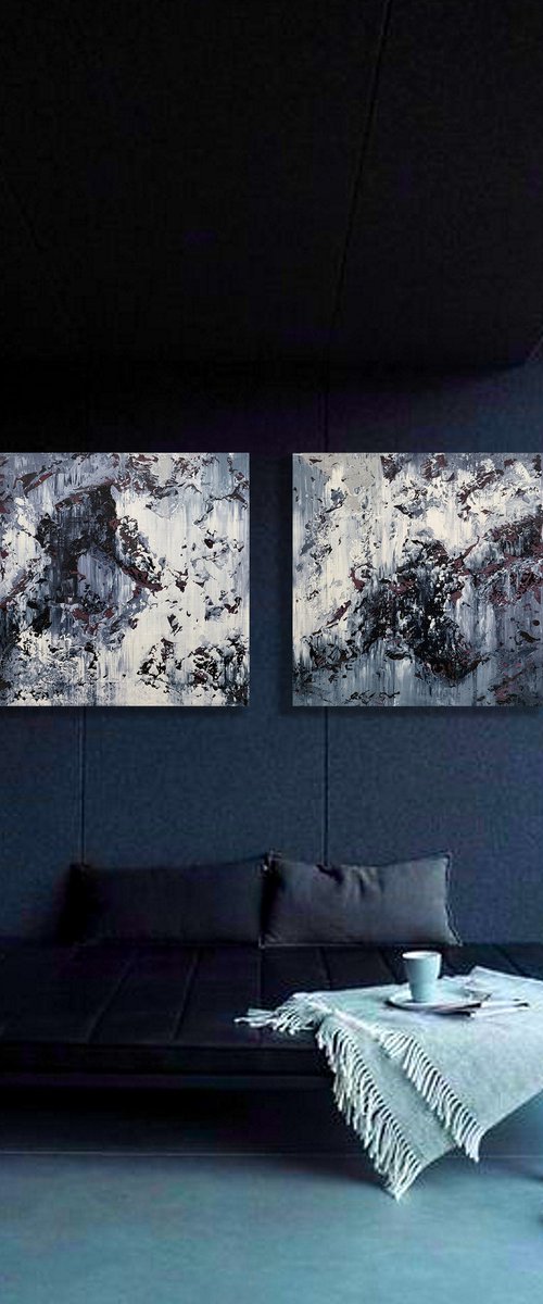 200x100cm. / abstract painting / Abstract 22155 by Alex Senchenko