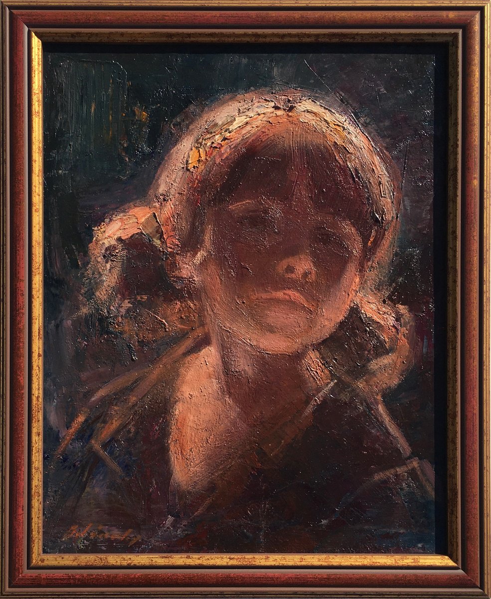 Expressive Oil Painting , Wondering Child By Beata Belanszky Demko, 11 X 13, Artwork For Sale On Artfinder