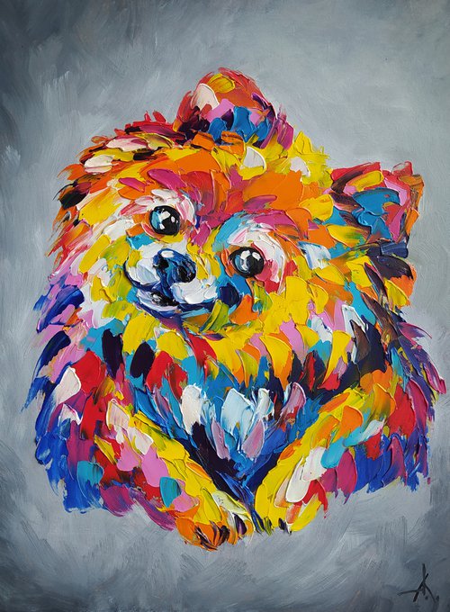 Spitz - puppy, little puppy, dog, pets, spitz, spitz dog, for kids, for children, gift idea by Anastasia Kozorez