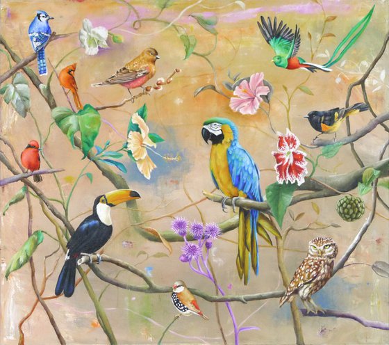 Composition with birds