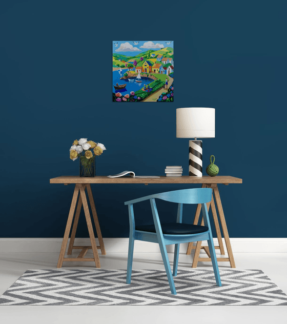 Whimsical Harbour Scene