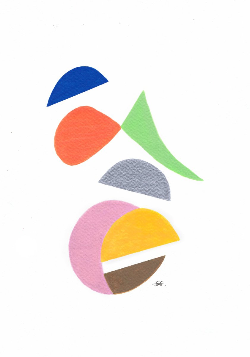 Abstract Acrylic Painting By Carla Sa Fernandes, 8 X 12, Ss88.S1, Original Artwork