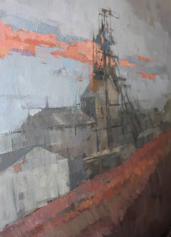 Coral Clouds Over Geevor