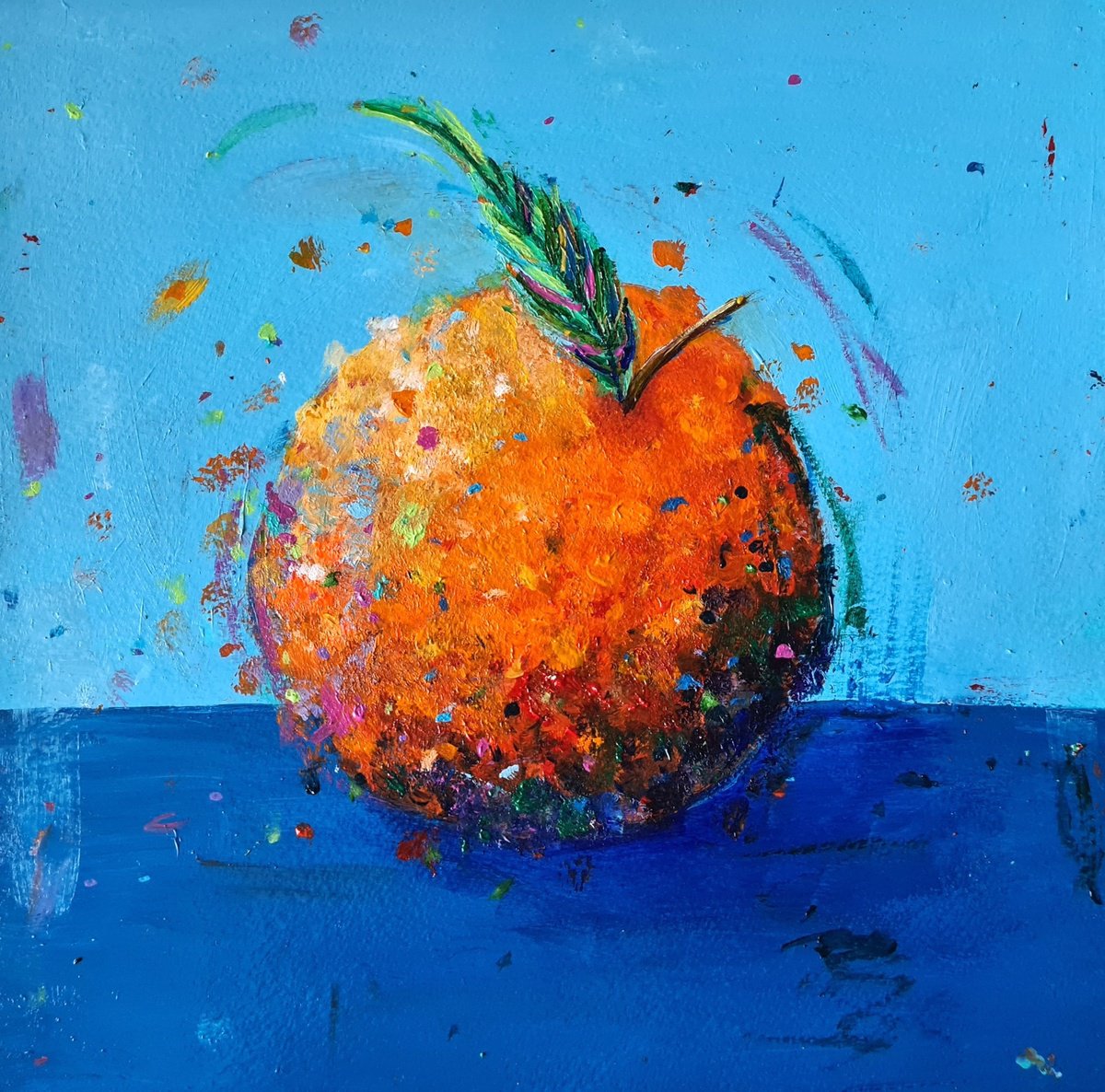  Tangerine By Dawn Underwood, 10 X 10, Artwork For Sale On Artfinder