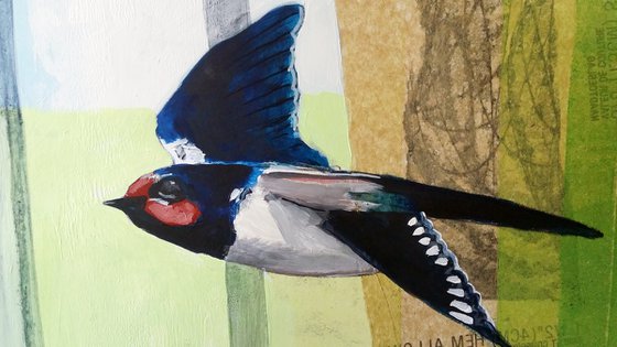 Bringing back summer (swallows painting)