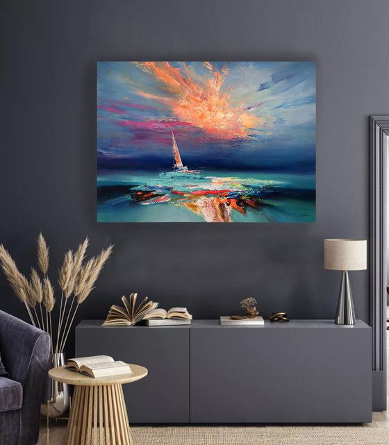 Horizon of Hope/Abstract Sunset Art