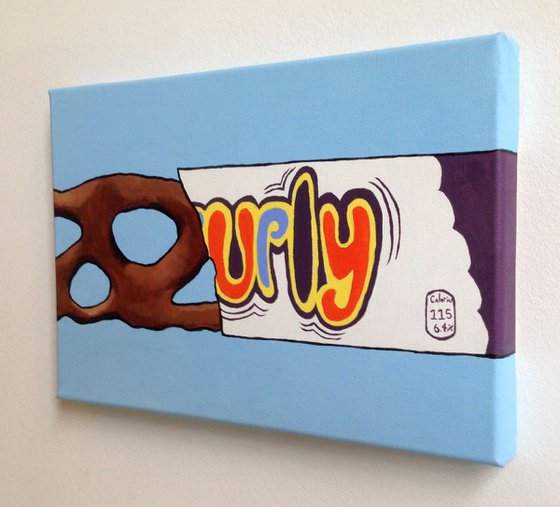 Pop Art Curly Wurly Chocolate Bar Painting On Canvas