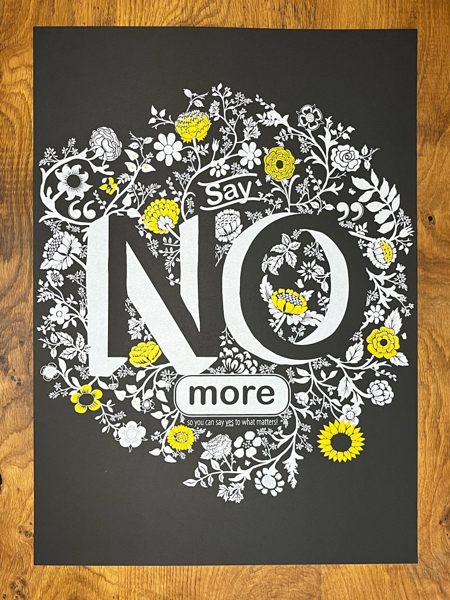 Illustrative Screenprint , Say