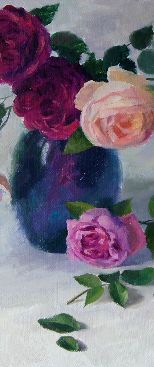 Austin Roses by Ling Strube