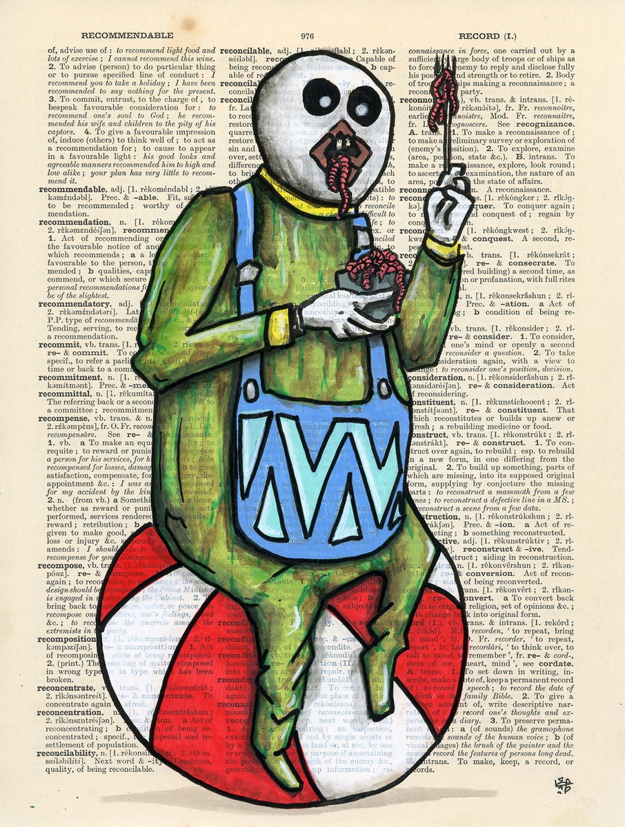 Portrait Collage By Jakub Dk - Jakub D Krzewniak, 8 X 11, Worm-Eater, Original Artwork