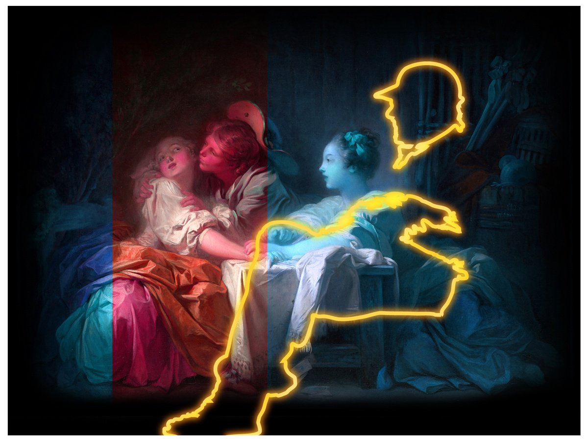 Surrealistic Portrait Photograph By Tehos, 31 X 24", Tehos - A Conversation With Love, Original Artwork