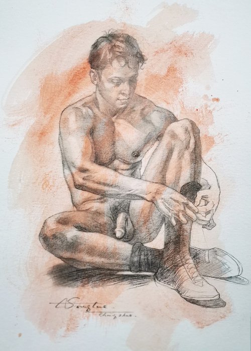 Drawing- Male model#20911 by Hongtao Huang