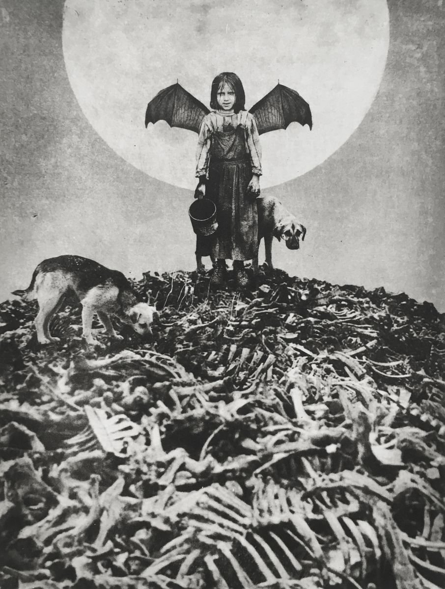 Surrealistic Portrait Etchings & Engravings By Jaco Putker, 10 X 13, Exterior No.12: Bones To Pick, Original Artwork