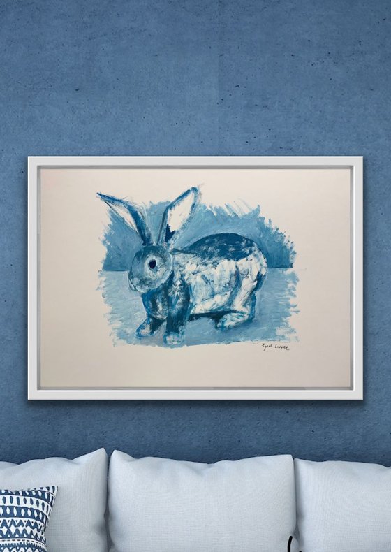 Rabbit in Blue