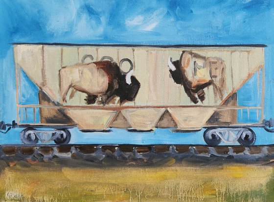 "Dakota Rail - Study I" - Railroad - Bison