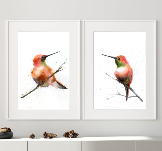 Hummingbird Diptych