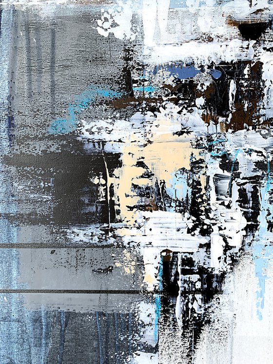 Indigo Umber Abstraction
