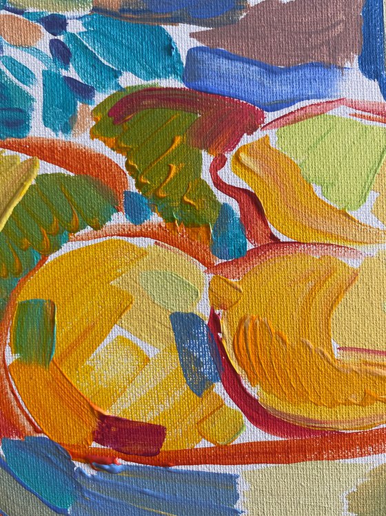 Still Life with Blue Teapot and Lemons