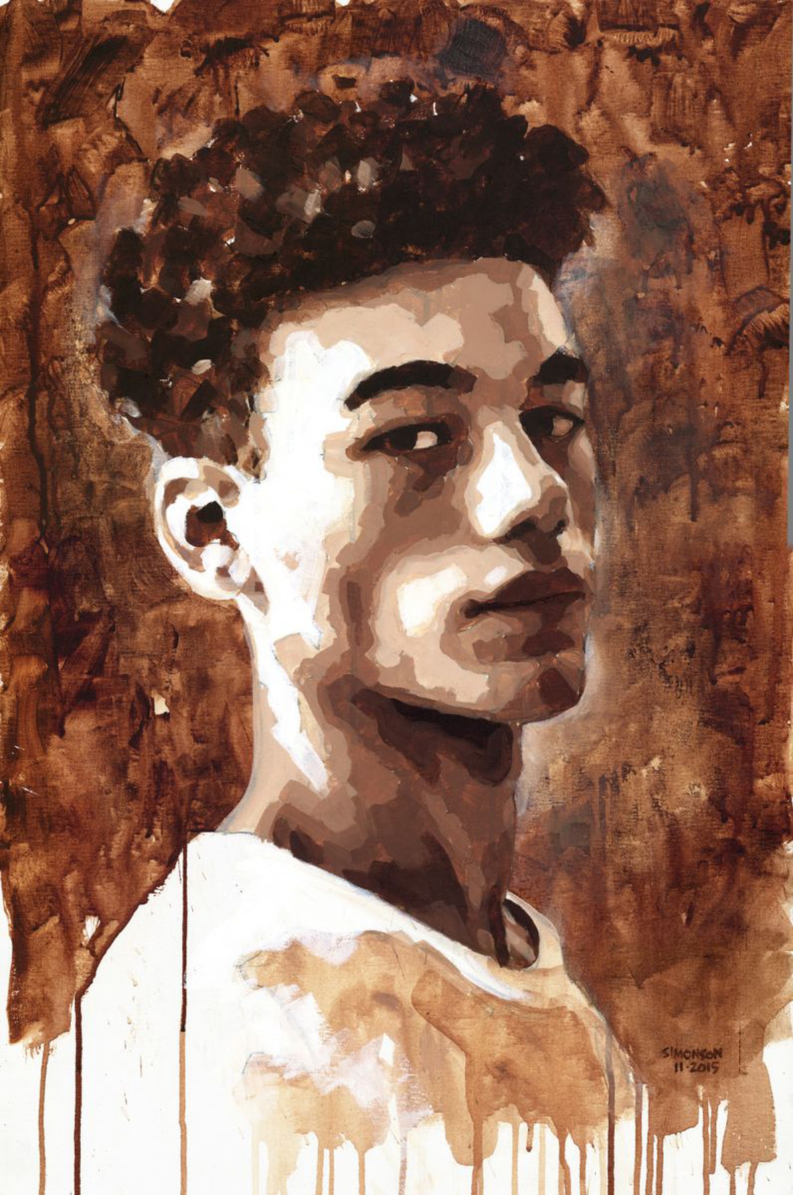 Boy With Curly Hair By Douglas Simonson Artfinder Curly hair drawing at getdrawings | free download. boy with curly hair