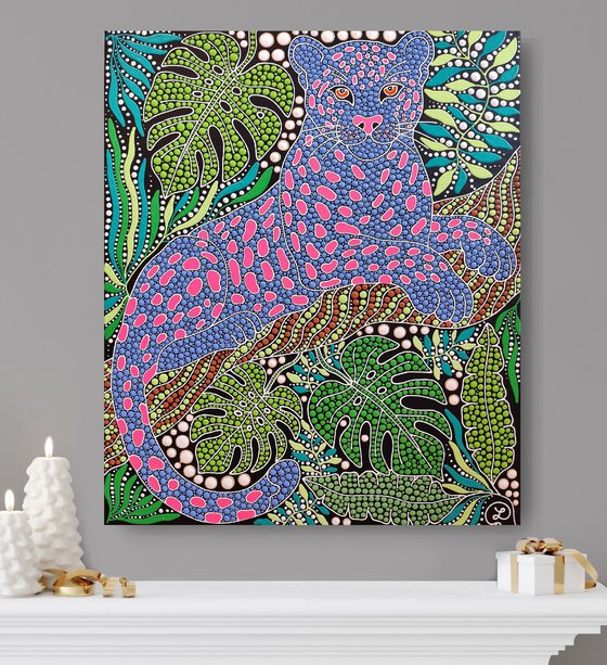 Leopard in the Lush Garden