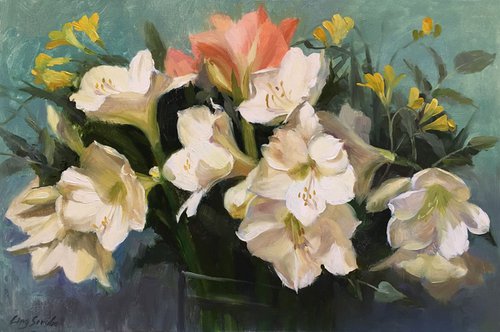 White Amaryllis by Ling Strube
