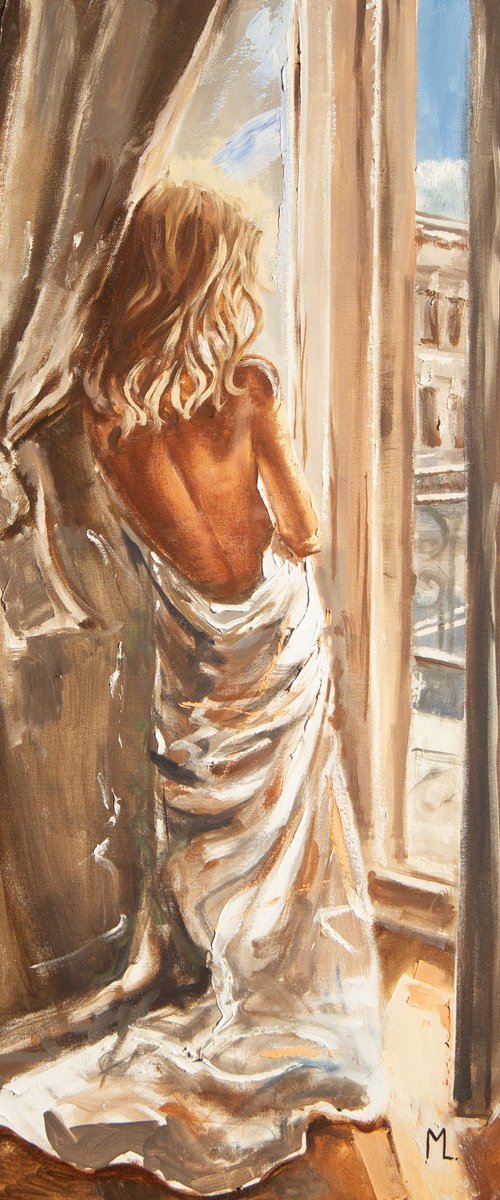 " WINDOW VIEW WITH PARIS " by Monika Luniak