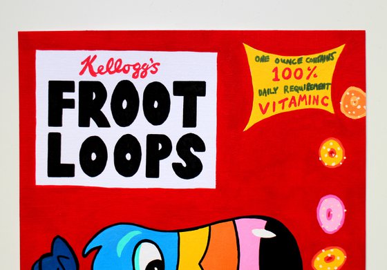 Froot Loops Cereal Painting